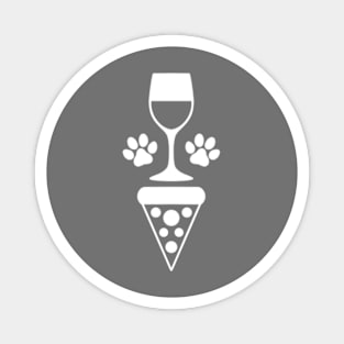 Puppies Pizza Wine Magnet